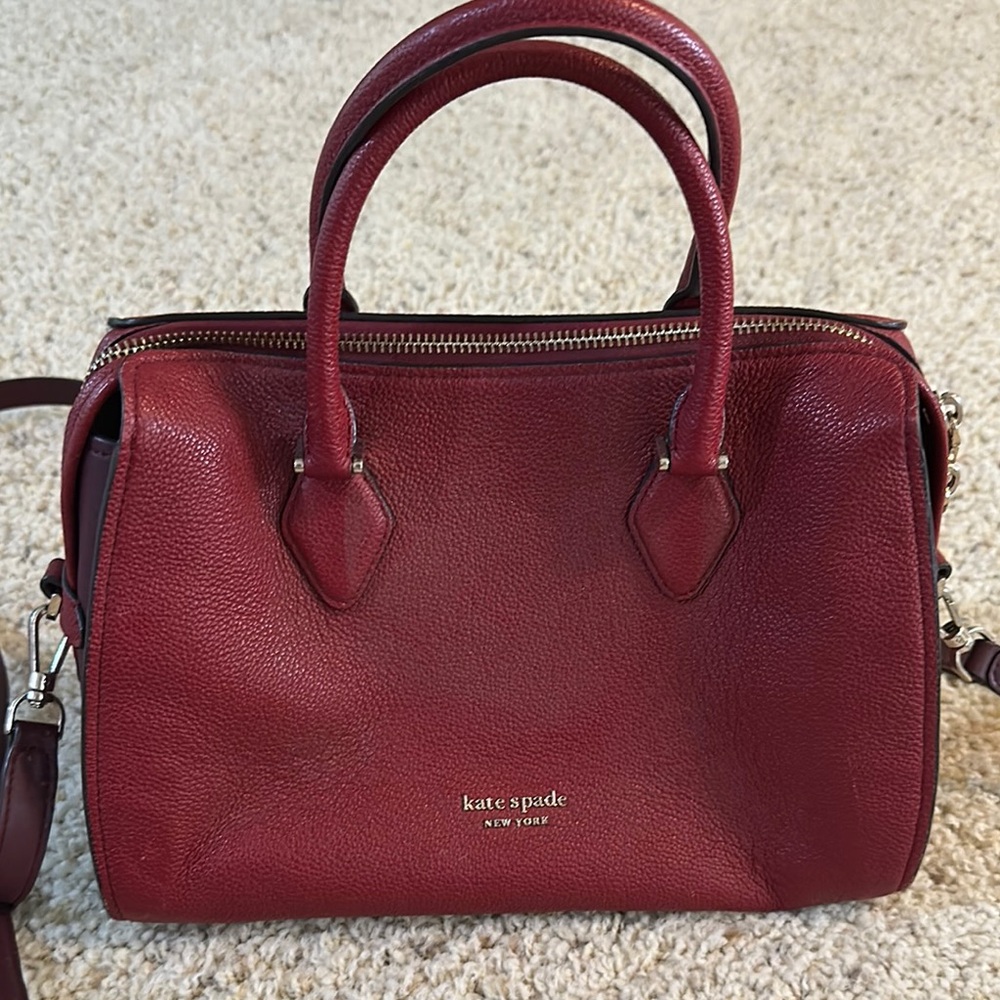 Kate Spade Burgundy Leather Satchel